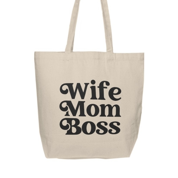 Wife Mom Boss Custom Tote Bag - Picture 2 of 3